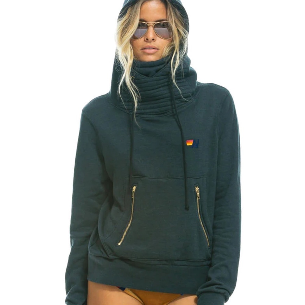 Charcoal grey aviator nation ninja hoodie